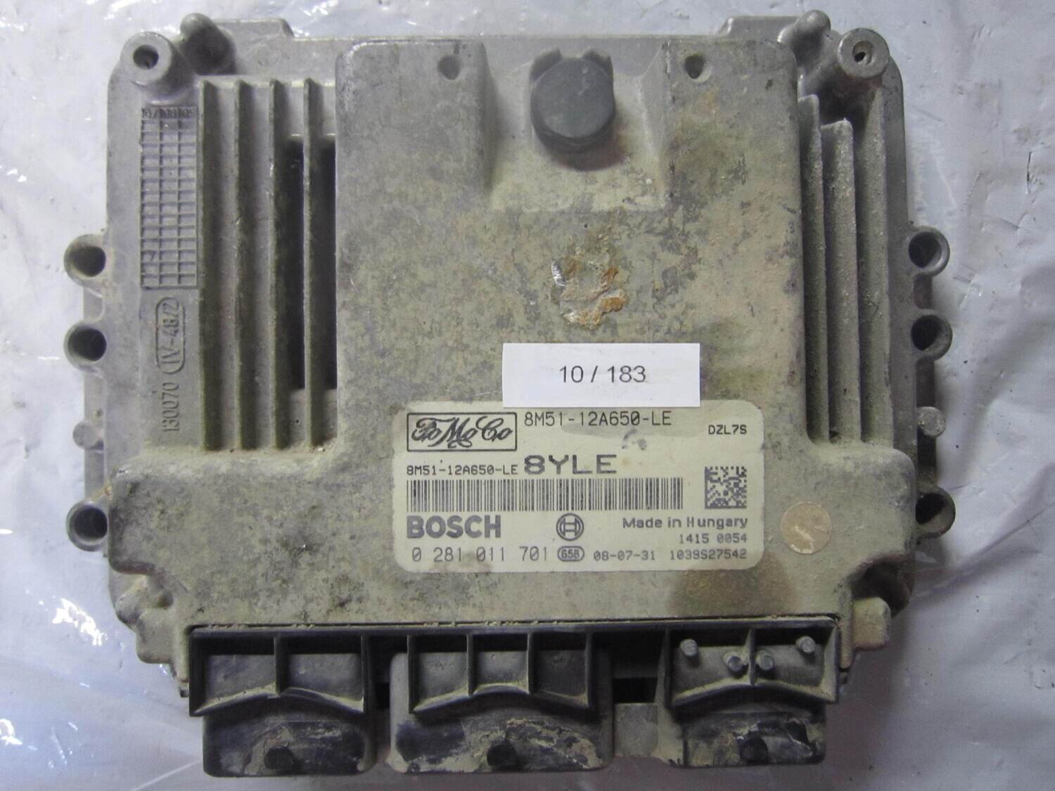 10-183 Centralina Motore Bosch 0 281 011 701 0281011701 8M51-12A650-LE 8M5112A650LE 1039S27542 8YLE FORD Diesel FOCUS 1.6