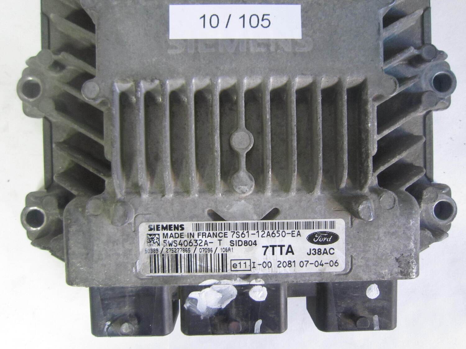 10-105 centralina motore siemens 5ws40632a-t 7s61-12a650-ea 7tta j38ac sid 804  ford fiesta