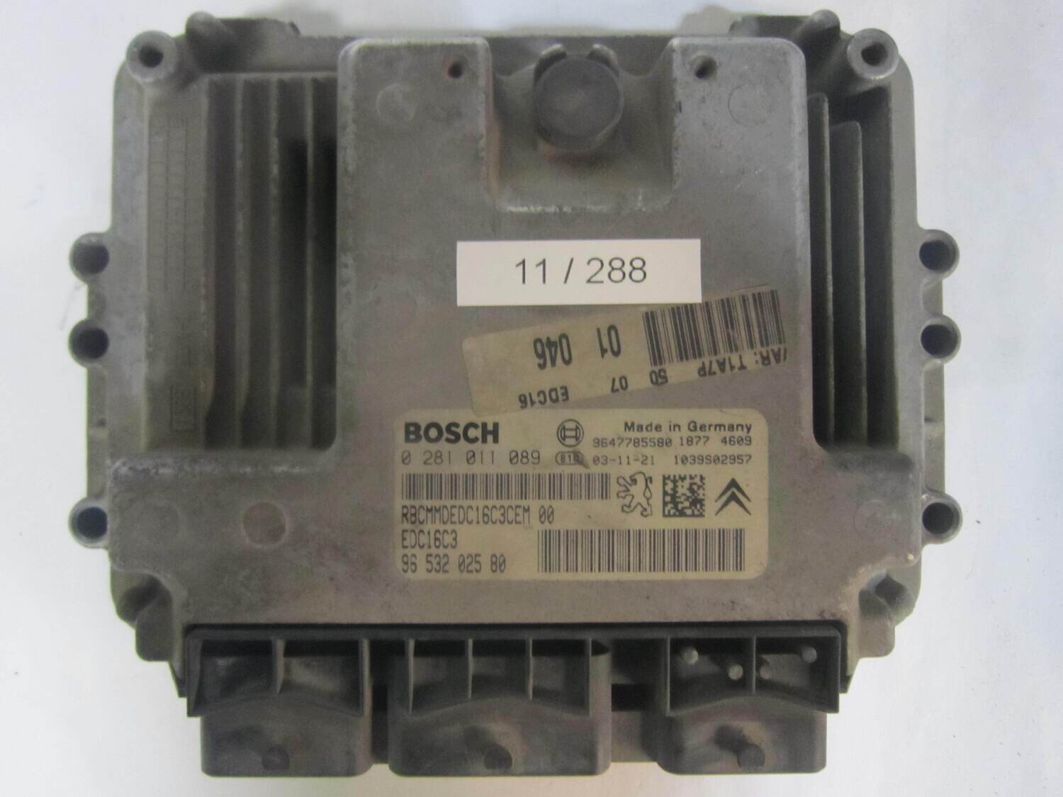 11-288 Centralina Motore Bosch 0 281 011 089 0281011089 96 532 025 80 9653202580 1039S02957 EDC16C3 CITROEN / PEUGEOT VARIE 1.4