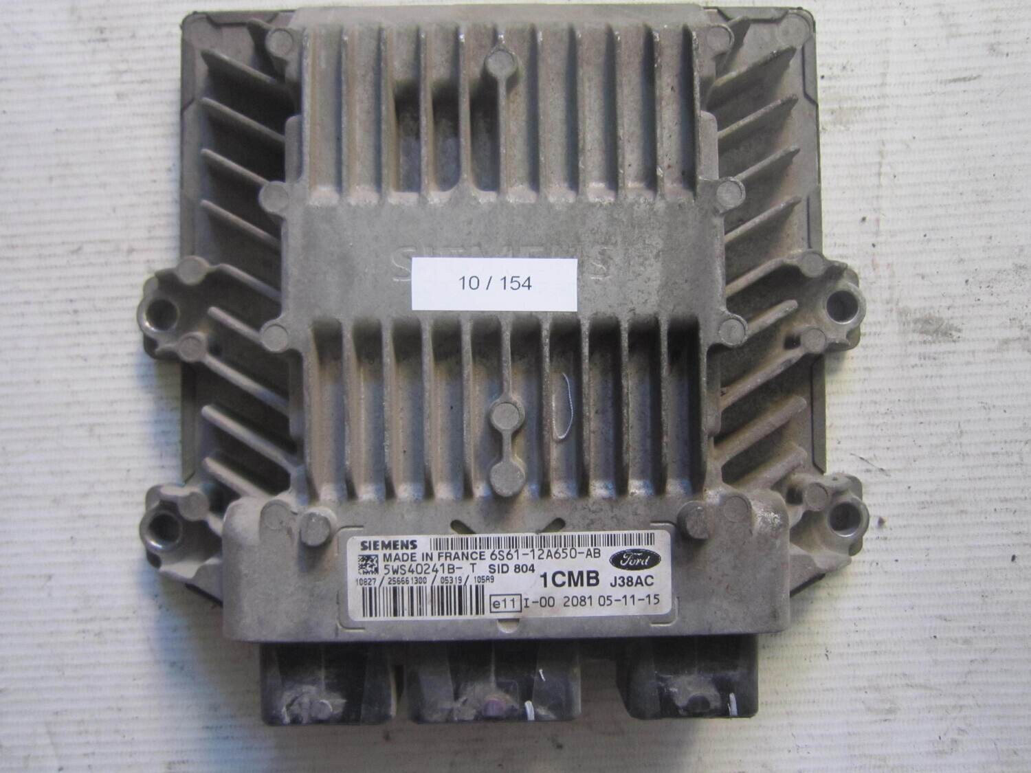 10-154 Centralina Motore Siemens 5WS40241B-T 5WS40241BT 6S61-12A650-AB 6S6112A650AB 1CMB J38AC SID 804 FORD Benzina FIESTA 1.4