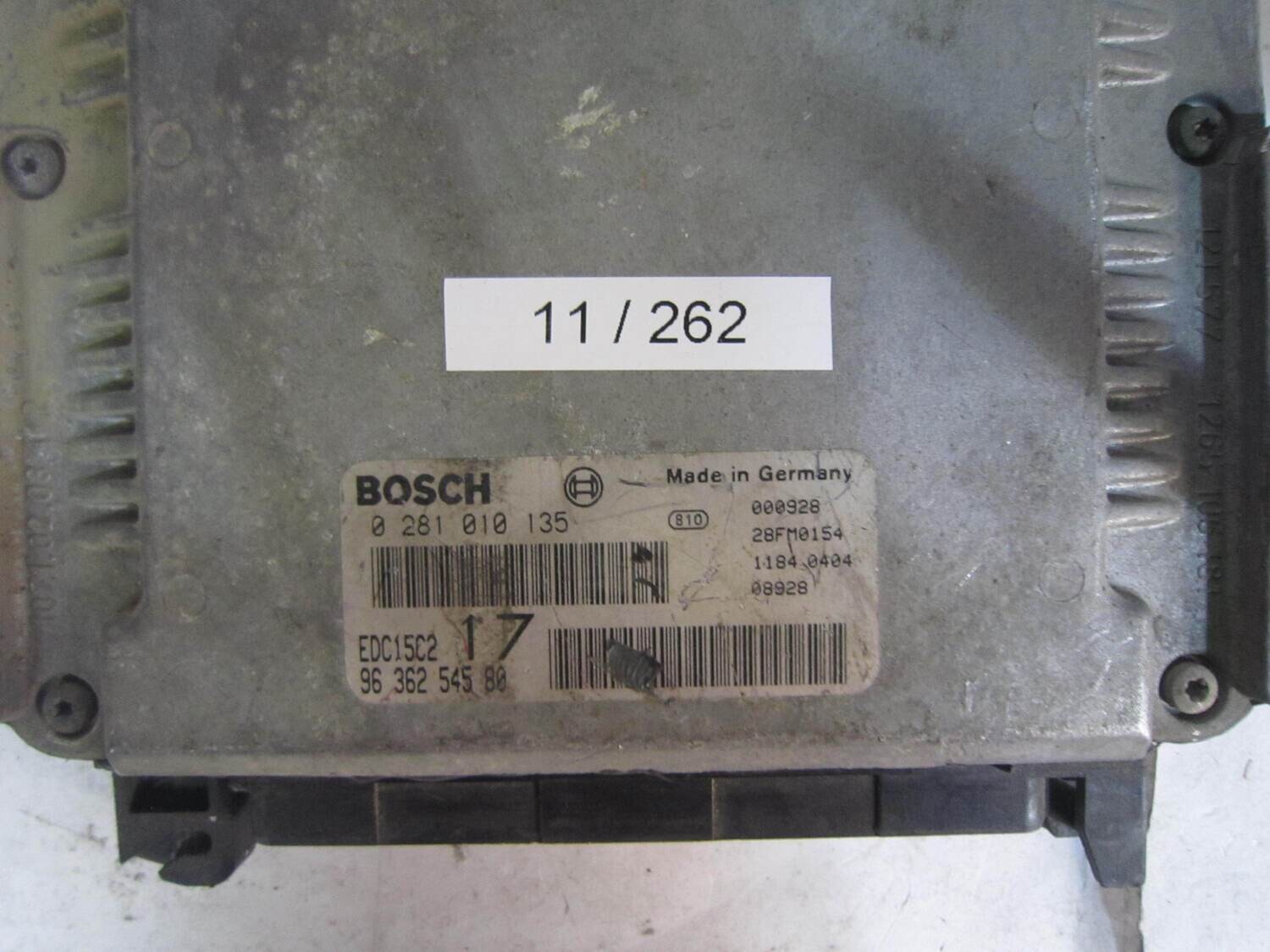 11-262 Centralina Motore Bosch 0 281 010 135 0281010135 96 362 545 80 9636254580 28FM0154 EDC15C2 CITROEN / PEUGEOT Diesel 806 2.0