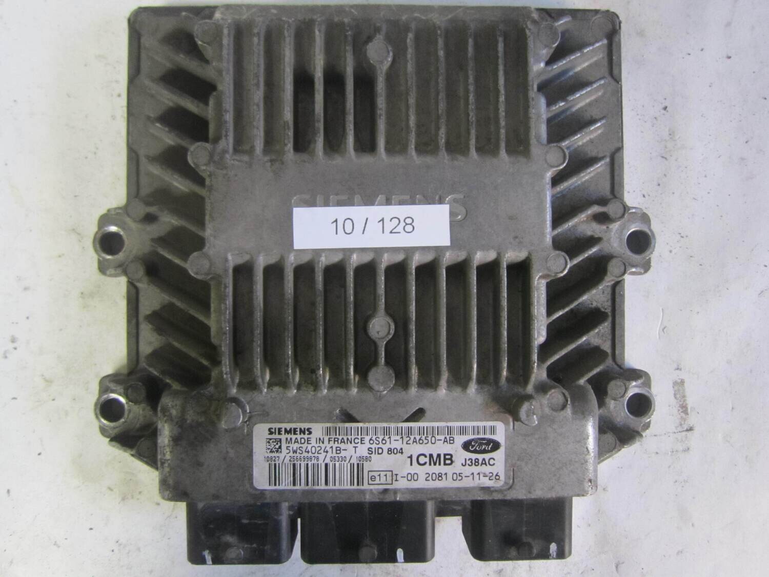 10-128 Centralina Motore Siemens 5WS40241B-T 5WS40241BT 6S61-12A650-AB 6S6112A650AB SID 804 1CMB J38AC FORD Benzina FIESTA 1.4