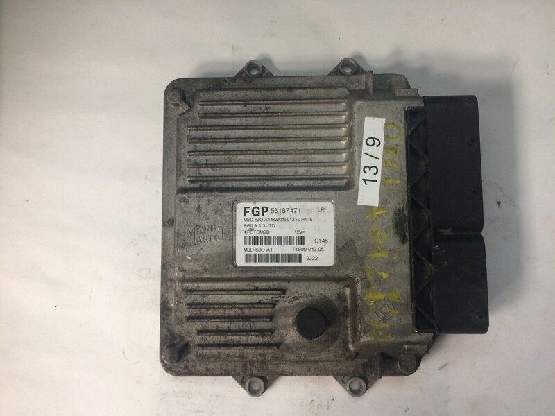 13-9 Centralina Motore Magneti Marelli 55187471LP MJD6JOA1 7160001305 OPEL  Agila 1.3 MJT