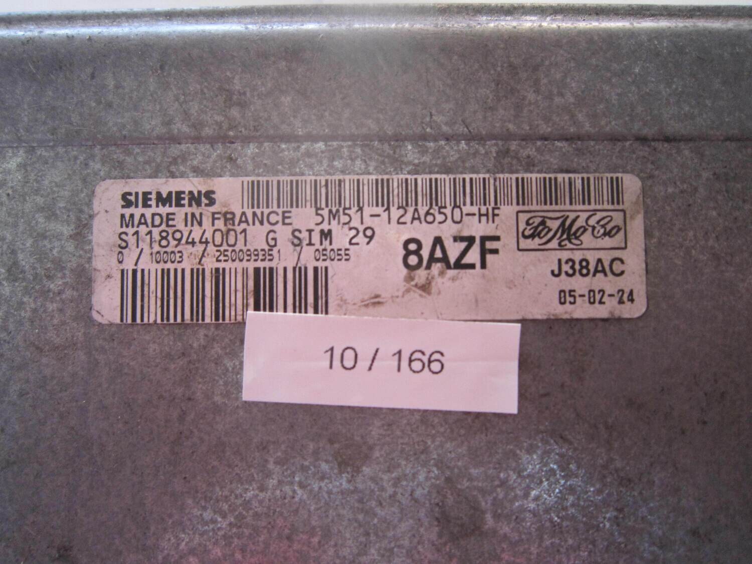 10-166 Centralina Motore Siemens S118944001 5M51-12A650-HF 5M5112A650HF 8AZF J38AC SIM 29 FORD Benzina FOCUS