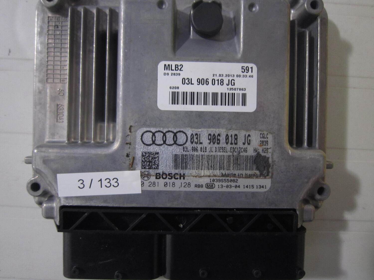 3-133 centralina motore bosch 0281018128 0 281 018 128 03l 906 018 jg 03l906018jg 1039s55082  edc17c46  hw h25 hwh25 audi  varie