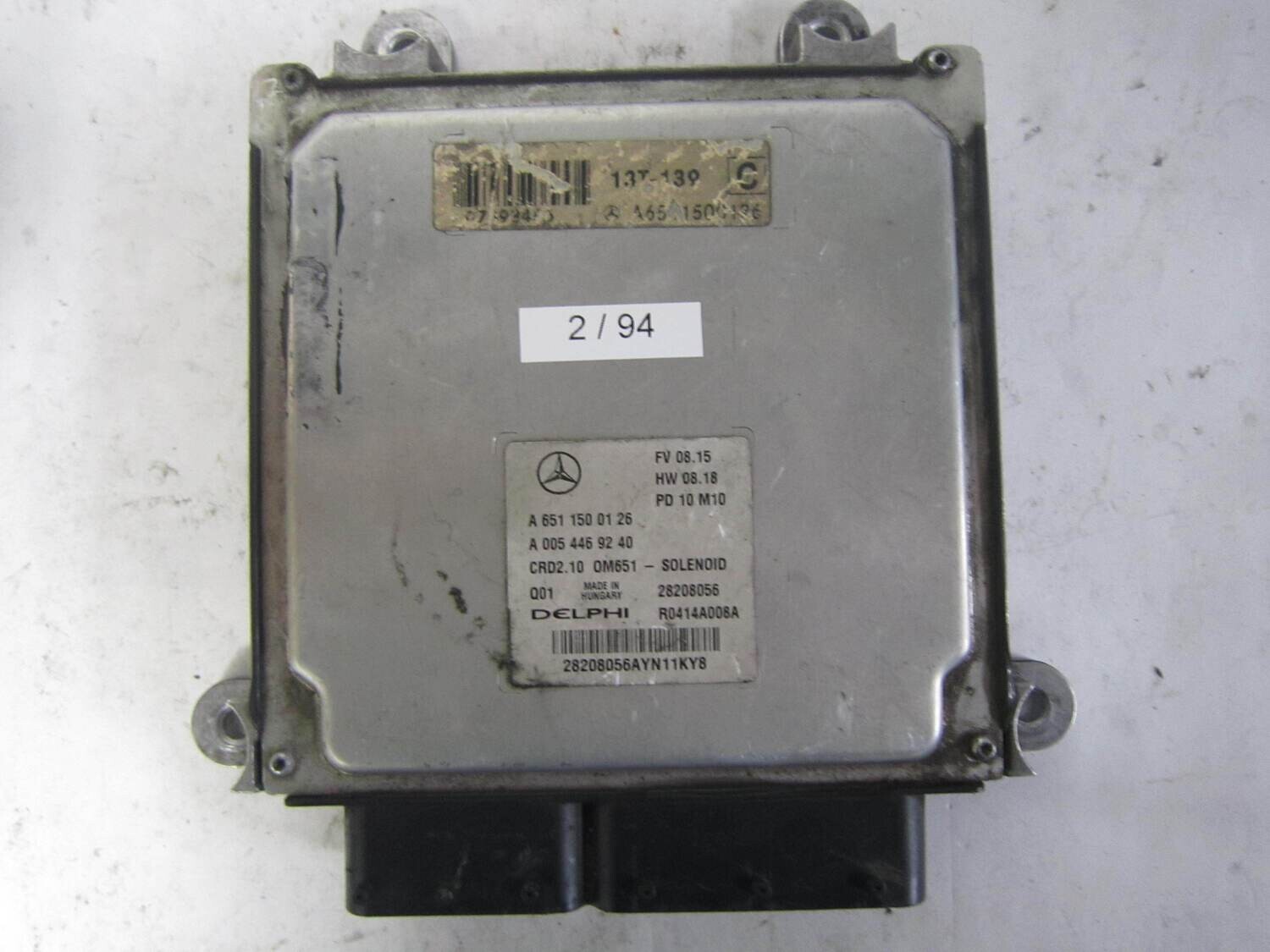 2-94 Centralina Motore Delphi 28208056 A 005 446 92 40 A0054469240 A 651 150 01 26 CRD2.10 OM651 Mercedes Diesel VARIE