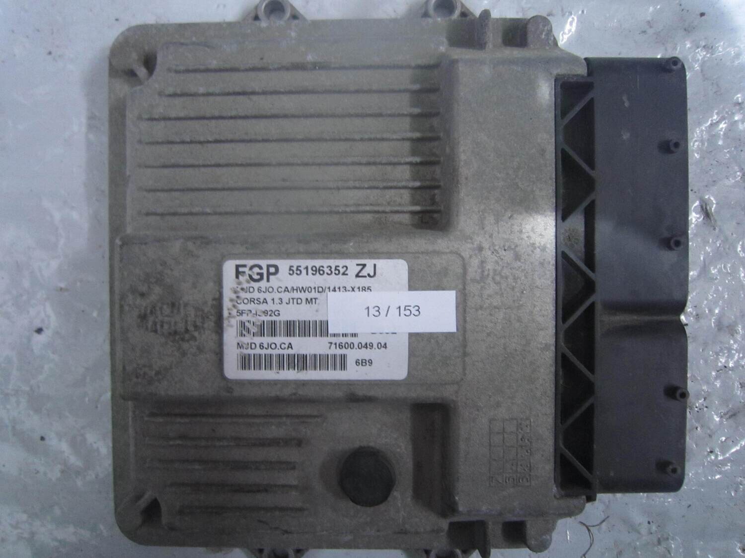 13-153 Centralina Motore Magneti Marelli 55196352   71600.049.03 MJD 6JO.CA HW01D/1412-X183  OPEL DIESEL CORSA