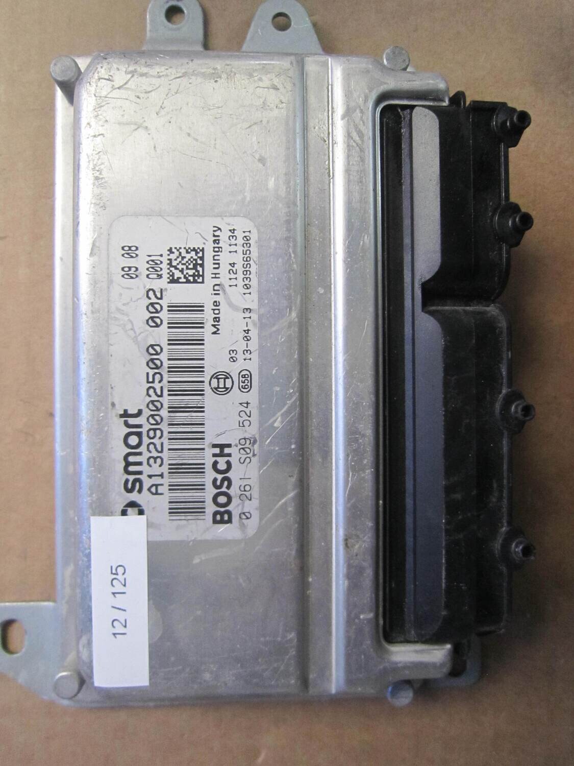 12-125 Centralina Motore Bosch 0 261 S09 524 0261S09524 A1329002500 1039S65301 SMART Benzina FORTWO 451 1.0