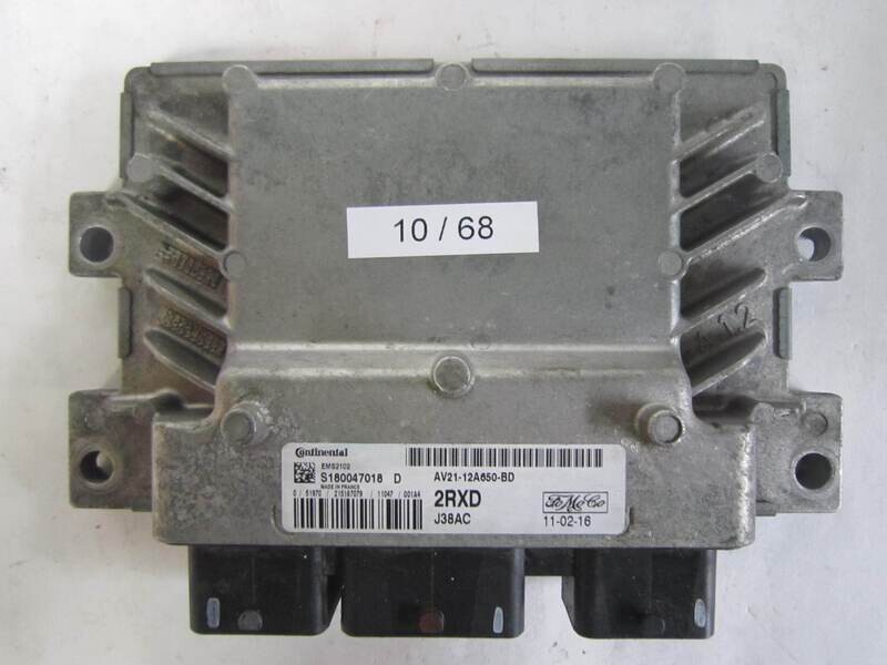 10-68 Centralina Motore Continental S180047018D S180047018 D AV21-12A650-BD AV2112A650BD EMS2102  2RXD J38AC 2RXDJ38AC   FORD  FIESTA