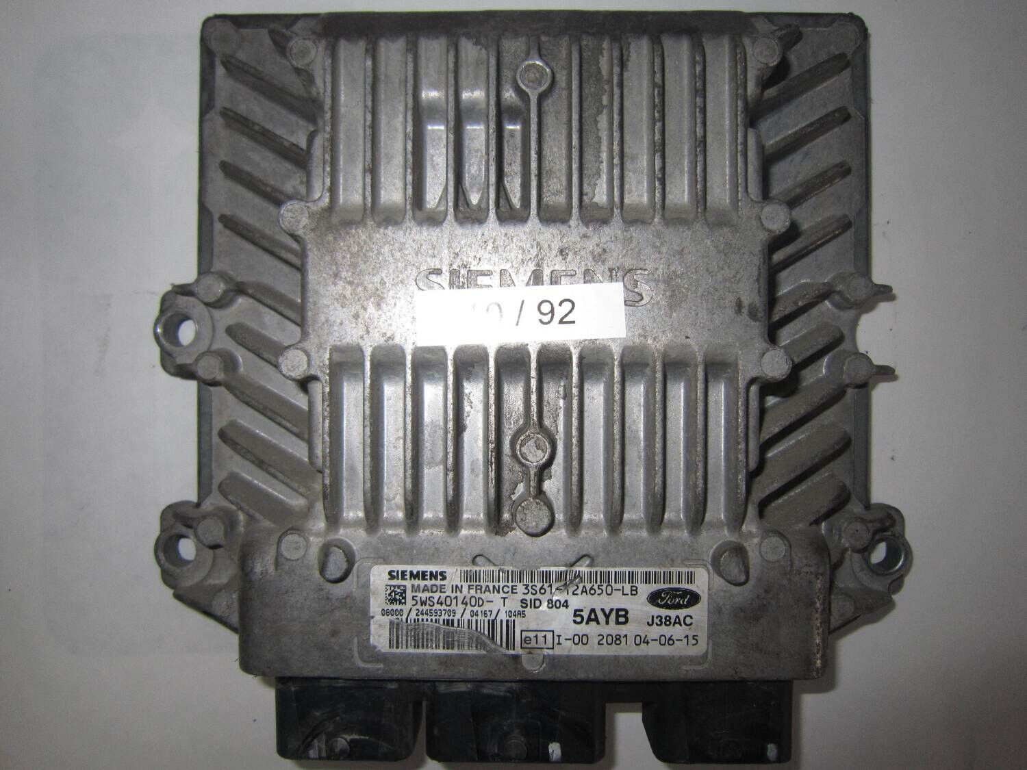 10-92 Centralina Motore Siemens 5WS40140DT 5WS40140D-T 5AYB J38AC 5AYBJ38AC 3S61-12A650-LB 3S6112A650LB SID 804 SID804   FORD  FIESTA 1.4 TDCI