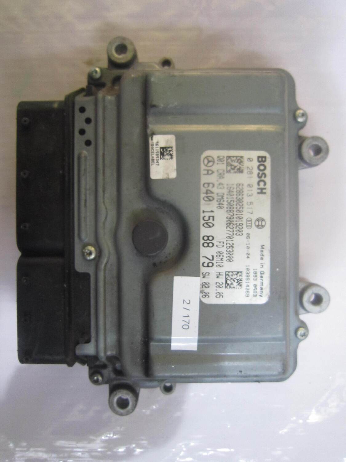 2-170 Centralina Motore Bosch 0 281 013 517 A 640 150 88 79 1039S14069 HW 20.05   SW 02.06 CRA.43 MERCEDES DIESEL CLASSE A 1.5