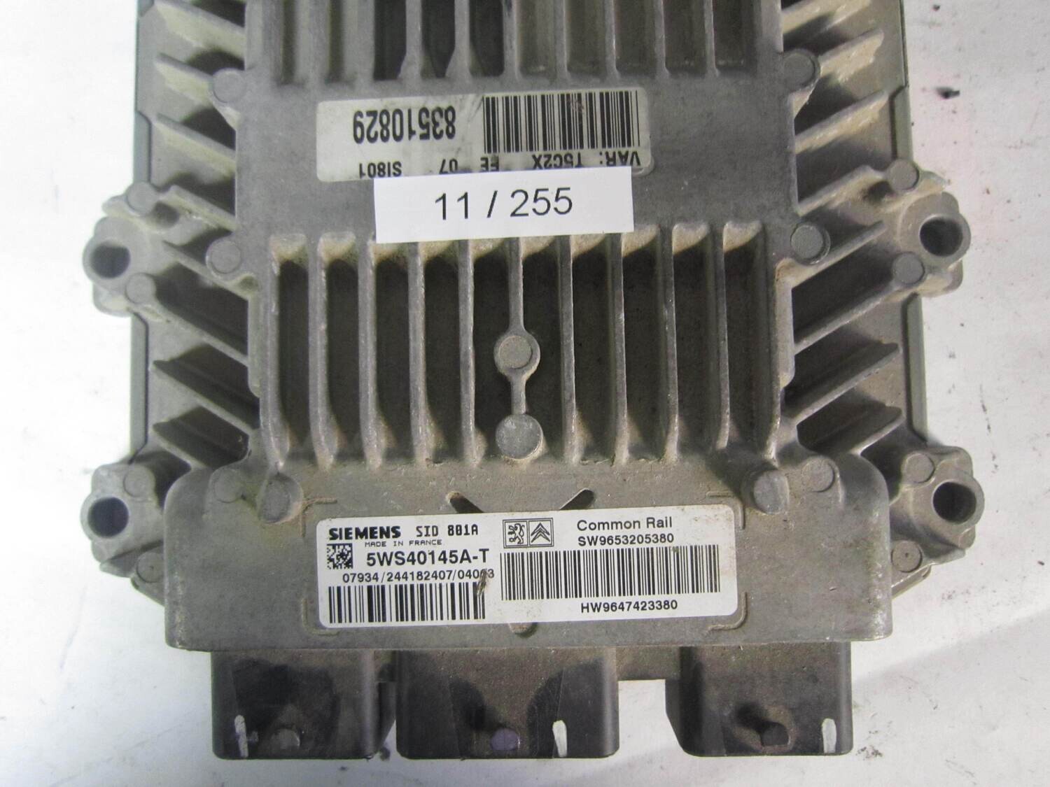 11-255 Centralina Motore Siemens 5WS40145A-T 5WS40145AT 9653205380 9647423380 SID 801A CITROEN / PEUGEOT Diesel VARIE 2.0