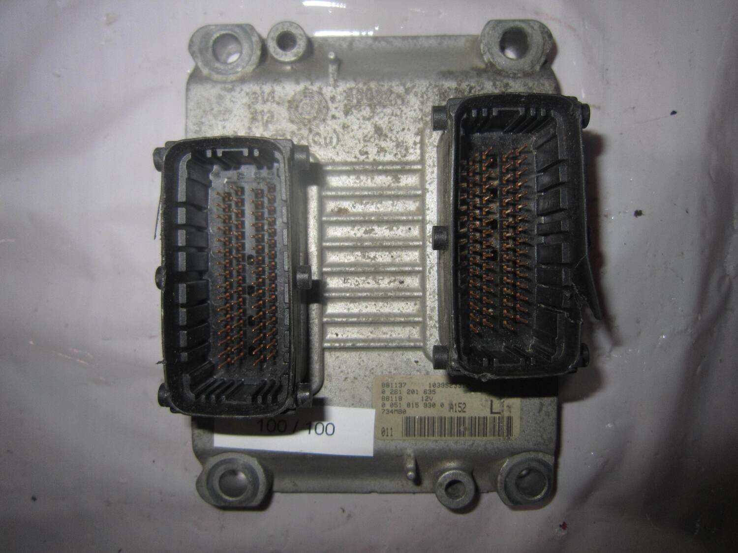 100-100 Centralina Motore Bosch 0 261 201 635 0261201635 0 051 815 930 0 1039S23319 734MB0  ALFA ROMEO / FIAT / LANCIA BENZINA BRAVO