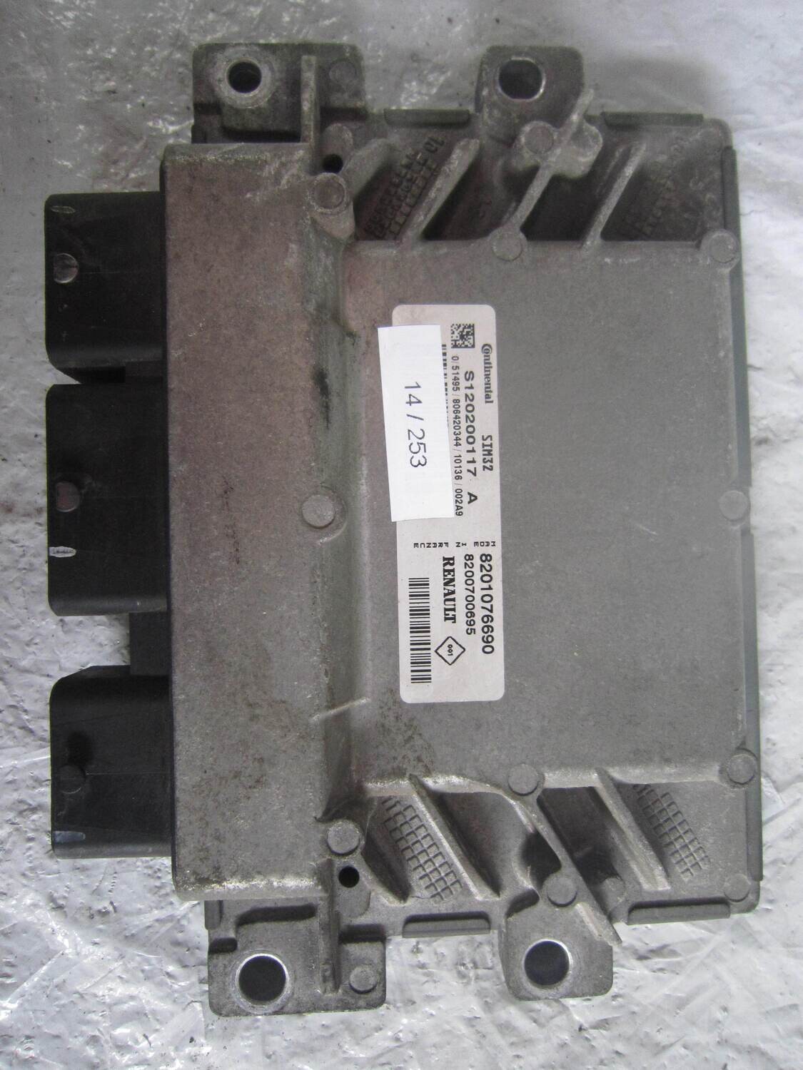 14-253 Centralina Motore Continental S120200117 A S120200117A 8201076690 8200700695 SIM32 RENAULT Benzina VARIE