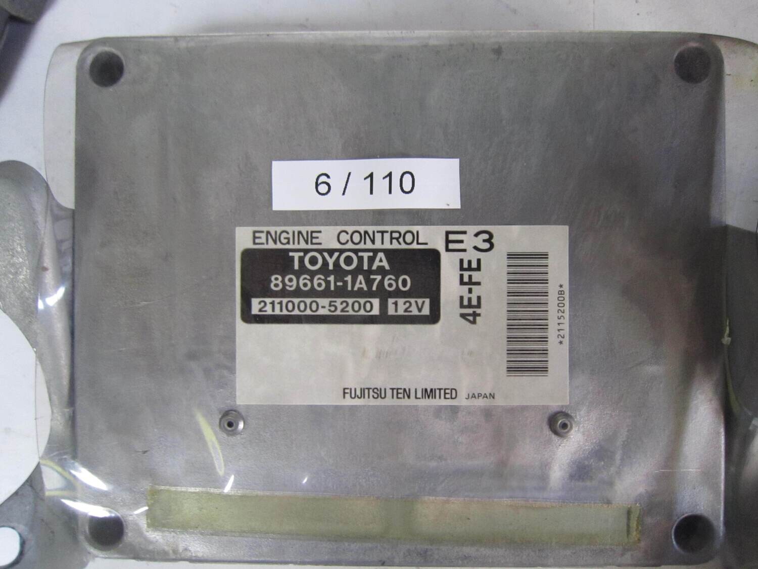 6-110 centralina motore fujitsu 89661-1a760 211000-5200 4e-fe e 3  toyota corolla