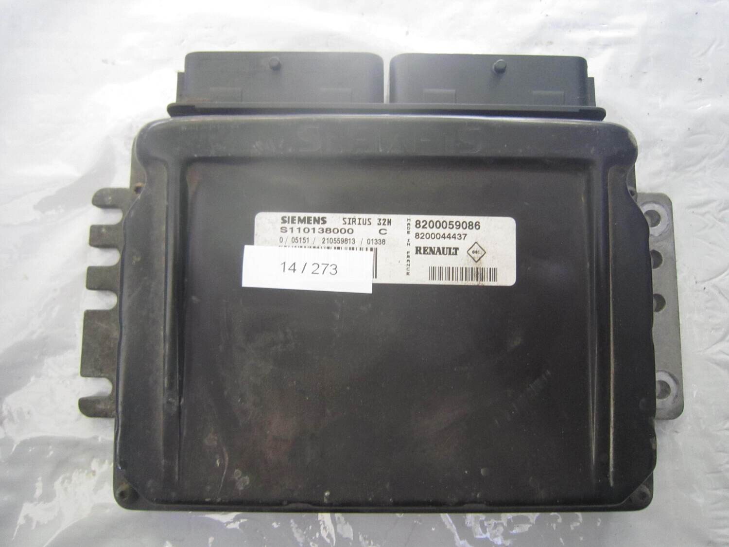 14-273 Centralina Motore Siemens S110138000 C S110138000C 8200059086 8200044437 SIRIUS 32N RENAULT Benzina SCENIC 1.6