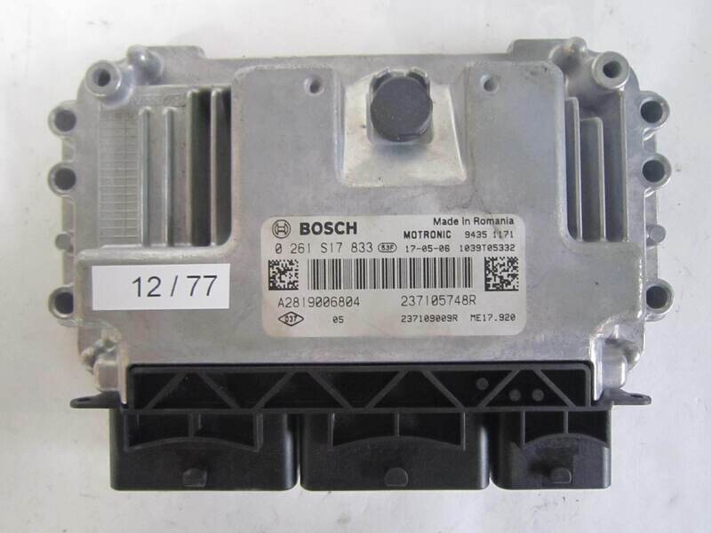 12-77 Centralina Motore Bosch 0 261 S17 833 0261S17833 A2819006804 1039T05332 ME17.920 SMART Benzina 453 1.0