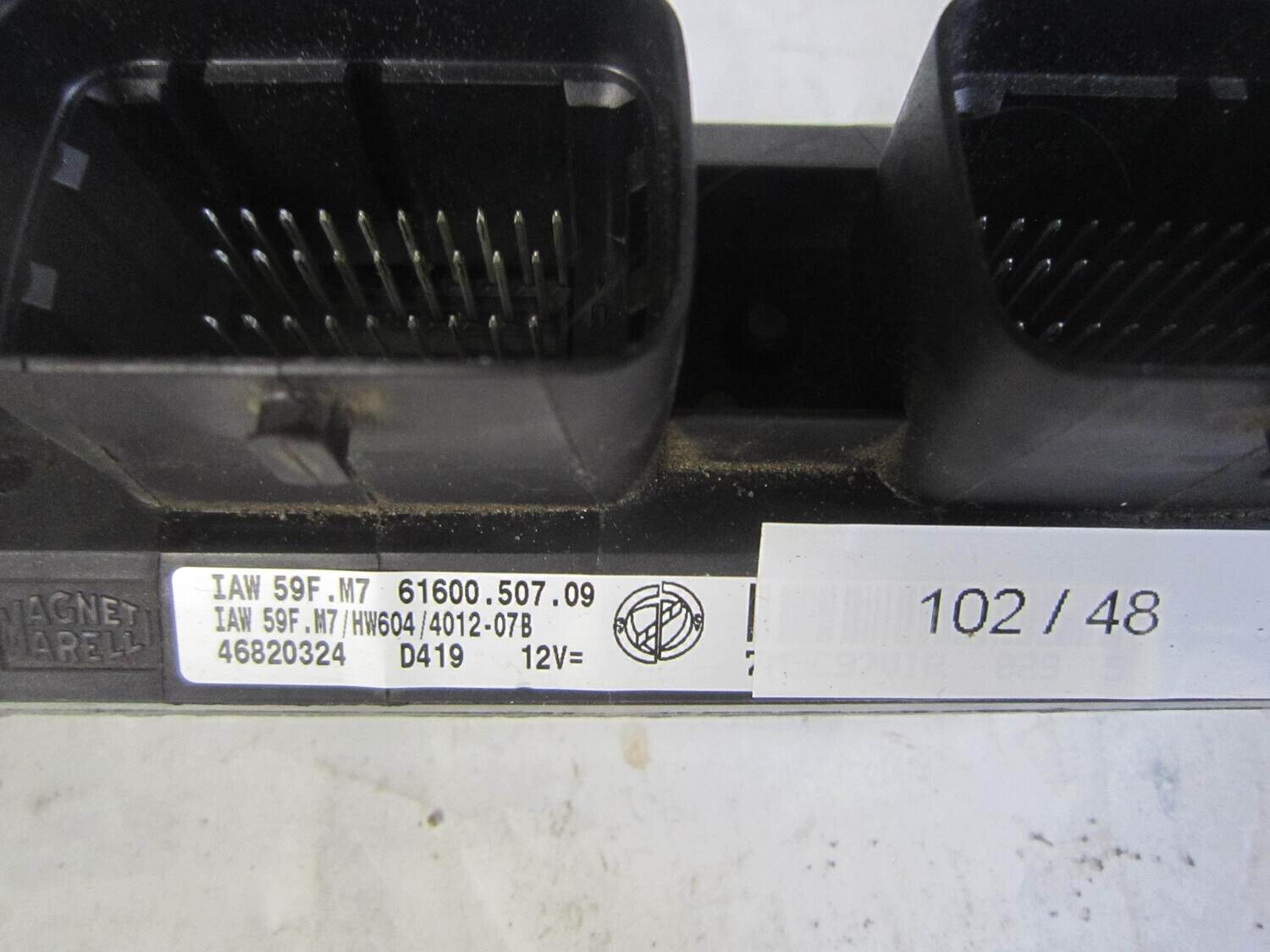 102-48 Centralina Motore Magneti Marelli 46820324 61600.507.09 6160050709 C146 IAW 59F.M7 hw604/4012-07b ALFA ROMEO / FIAT / LANCIA Benzina 600 1.1
