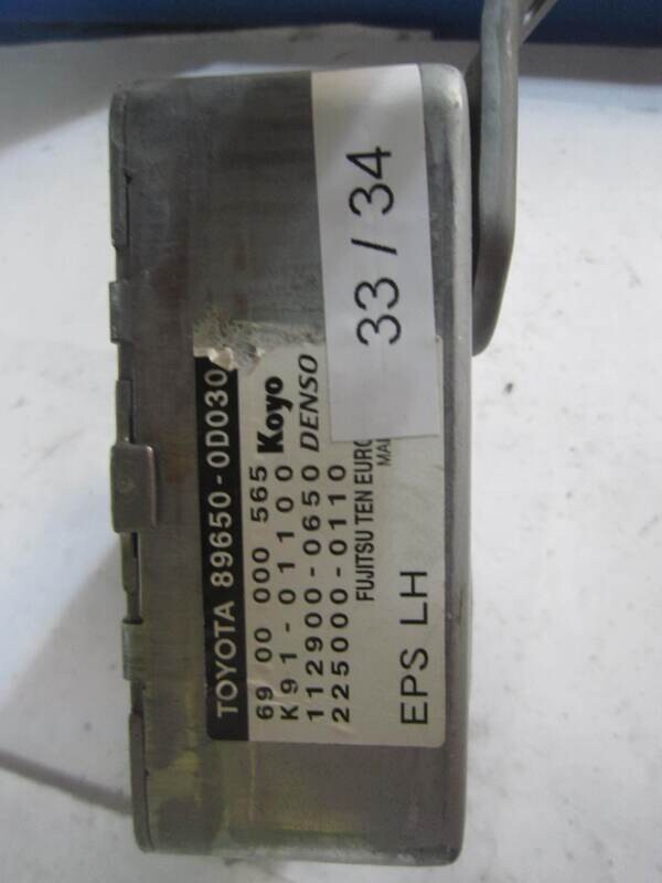 33-34 Centralina Servosterzo / Angolo Sterzata Fujitsu 89650-0D030 896500D030 112900-0650 1129000650 225000-0110 K91-01100 69 00 000 565 TOYOTA Generica YARIS 33-34 Centralina Servosterzo / Angolo Sterzata Fujitsu 89650-0D030 896500D030 112900-0650 1129000650 225000-0110 K91-01100 69 00 000 565 TOYOTA Generica YARIS