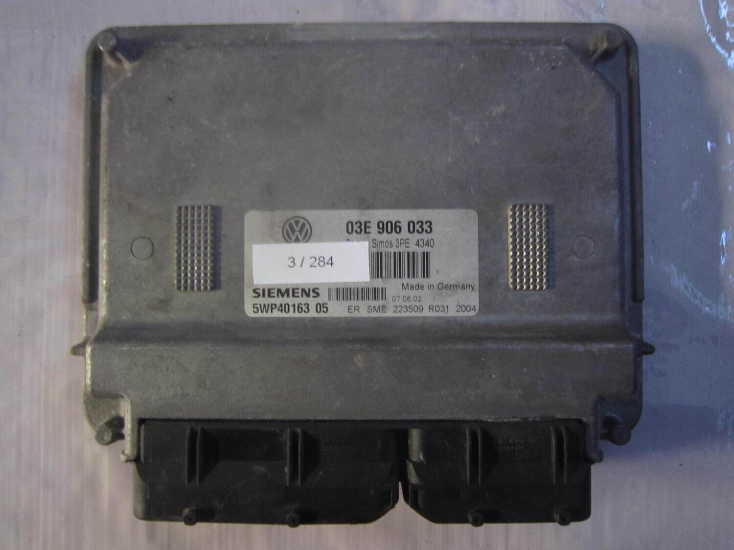 3-284 Centralina Motore Siemens 5WP40163 05 5WP4016305 03E 906 033 3PE 4340   VOLKSWAGEN BENZINA POLO