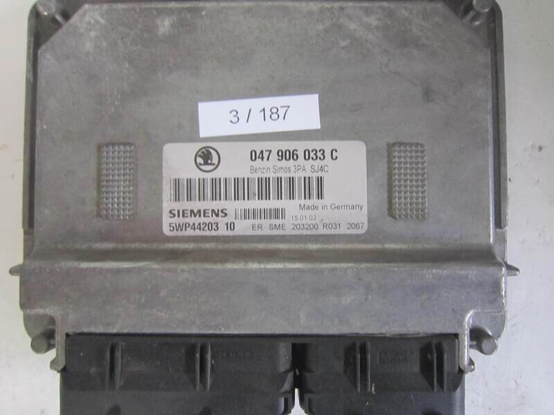 3-187 Centralina Motore Siemens 5WP44203 10 5WP4420310 047 906 033 C 047906033C SIMOS 3PA SJ4C SKODA Benzina FABIA 1.4