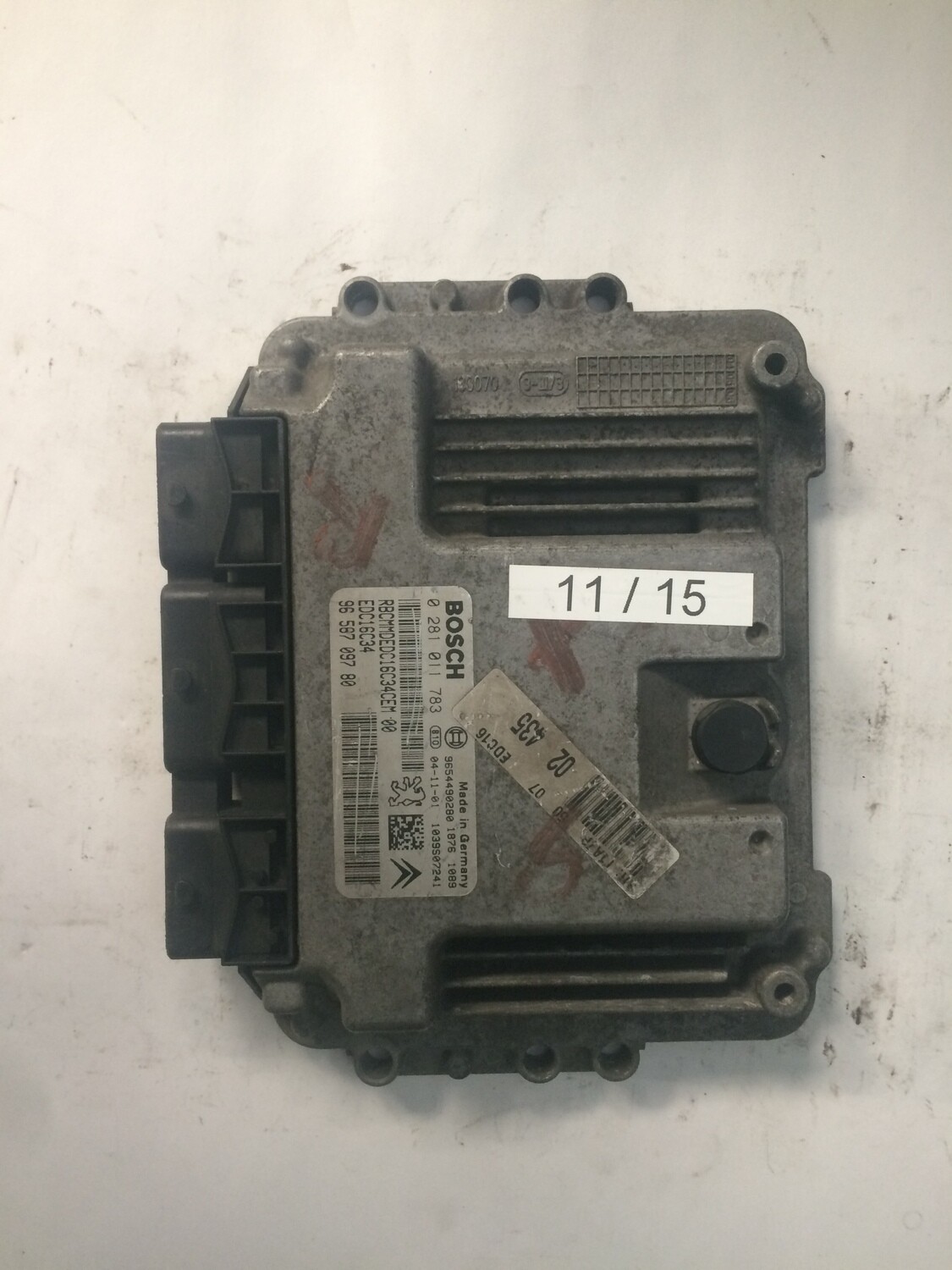 11-15 Centralina Motore Bosch 0281011783 0 281 011 783 9656709780  1039S07241      CITROEN / PEUGEOT  2.0__ HDI