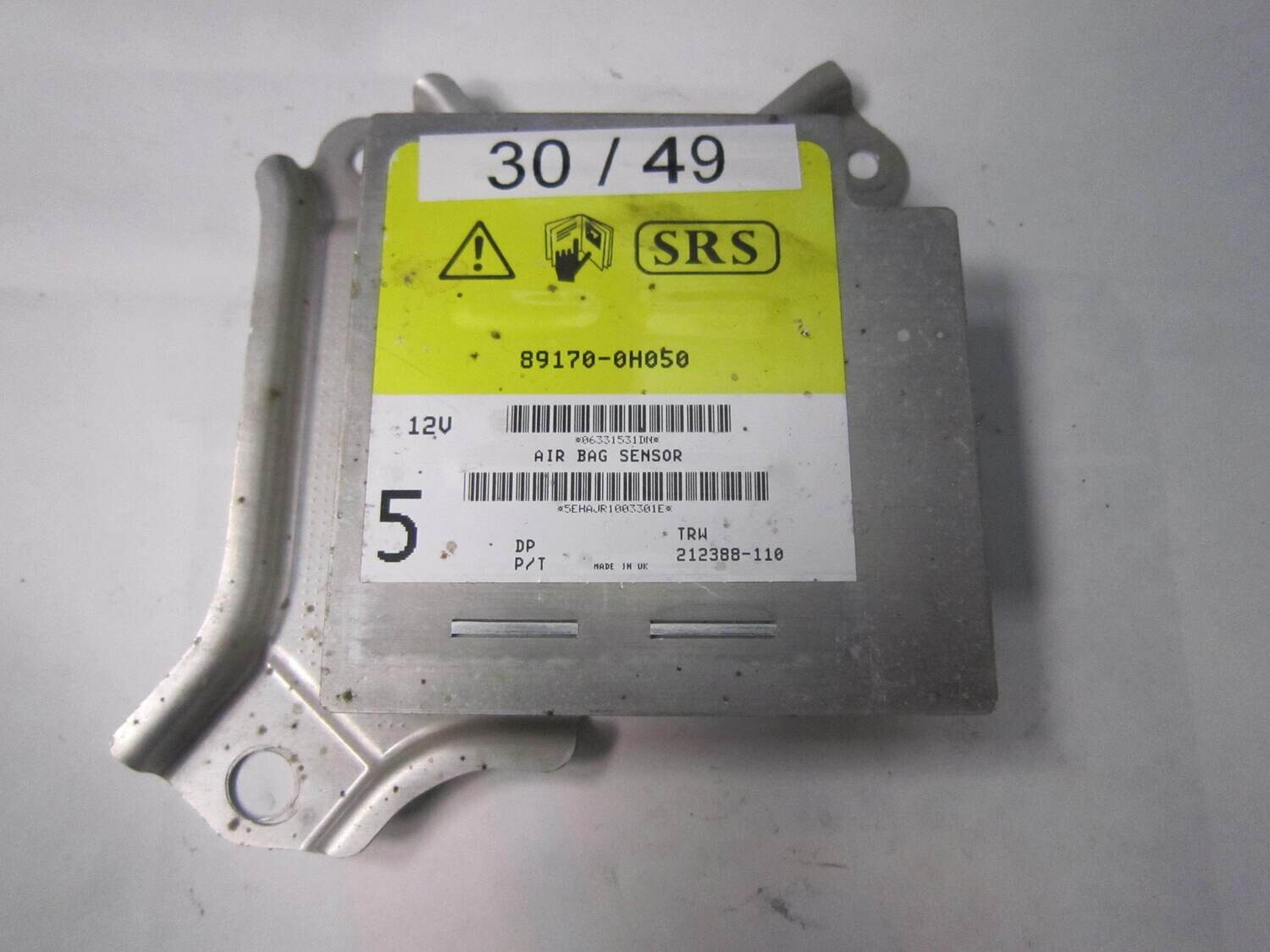 30-49 centralina airbag trw 89170-0h050 212388-110    toyota aygo