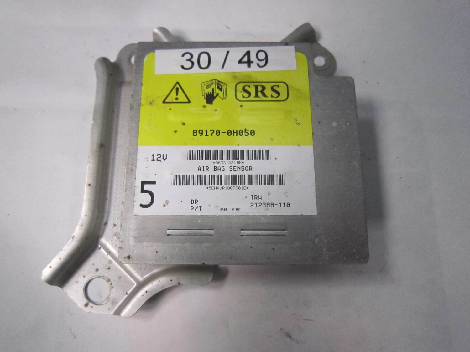 30-49 centralina airbag trw 89170-0h050 212388-110 toyota aygo