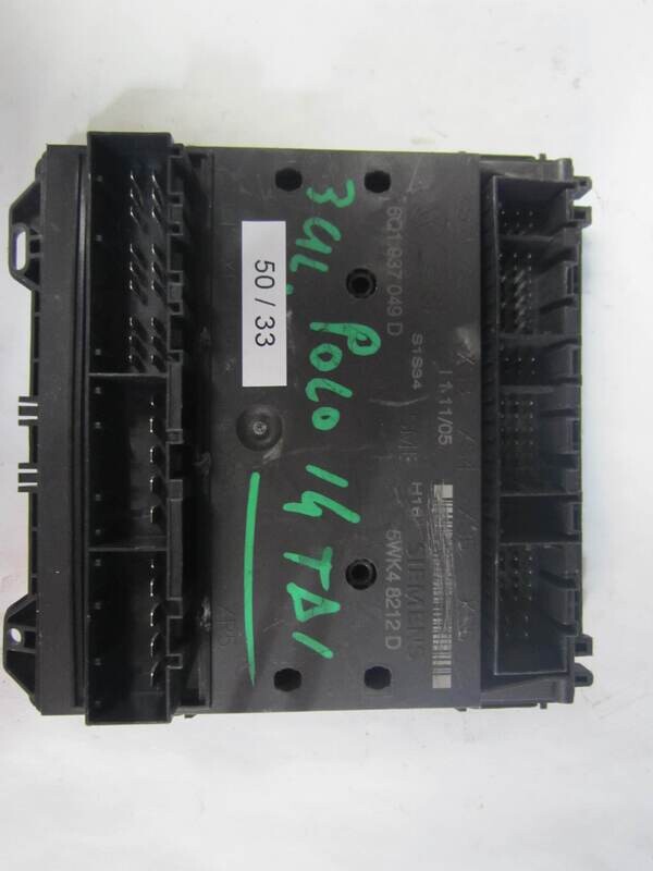 50-33 Body Computer Siemens 5WK4 8212 D 5WK48212D 6Q1 937 049 D 6Q1937049D VOLKSWAGEN Diesel POLO 1.4