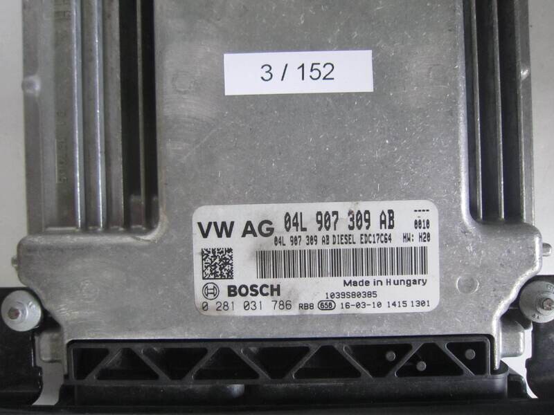 3-152 centralina motore bosch 0 281 031 786 04l 907 309 ab 1039s80385 edc17c64 hw:h20 audi q 3