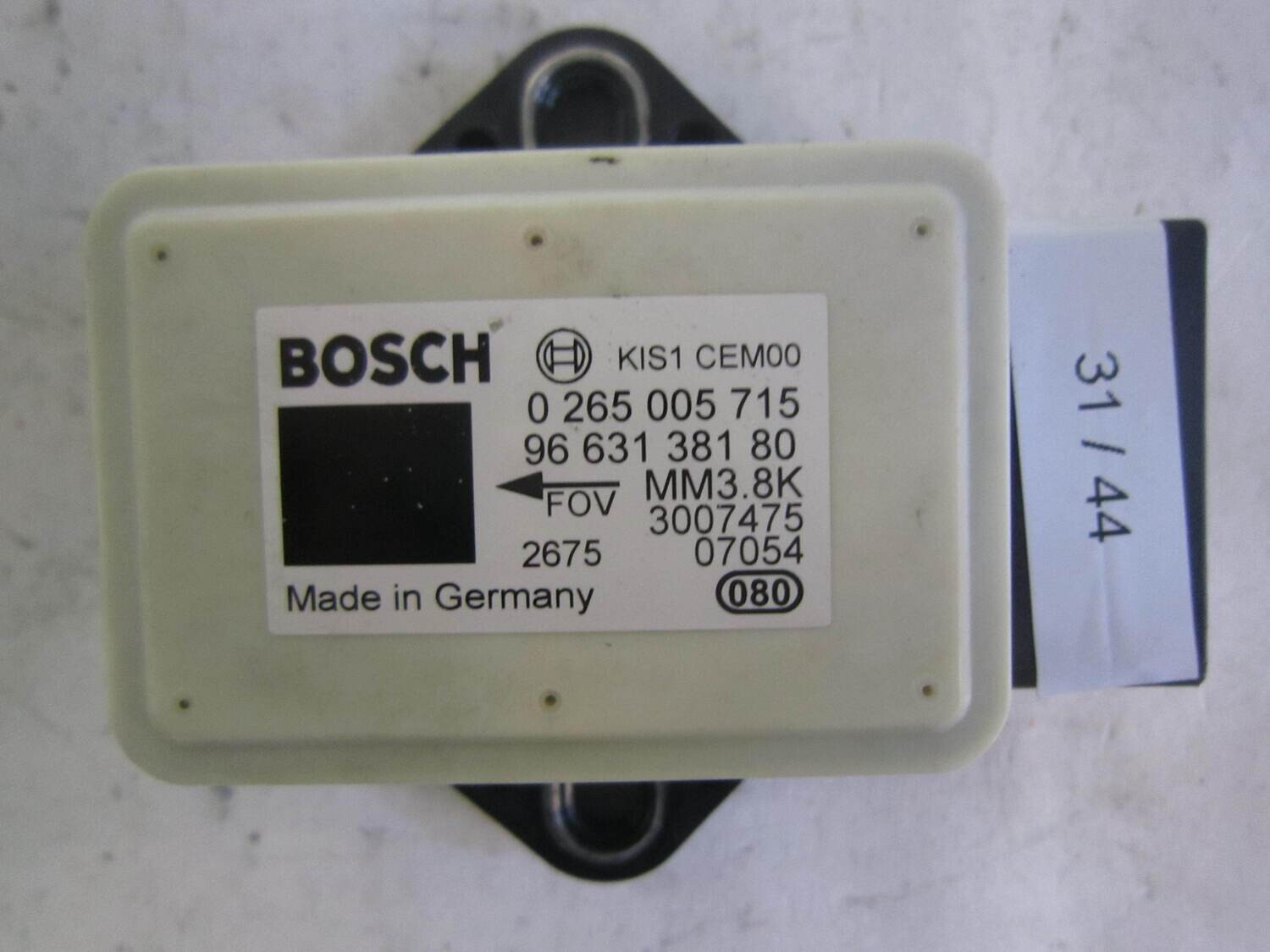 31-44 Sensore Antimbardata Bosch 0 265 005 715 0265005715 96 631 381 80 9663138180 MM3.8K CITROEN / PEUGEOT VARIE