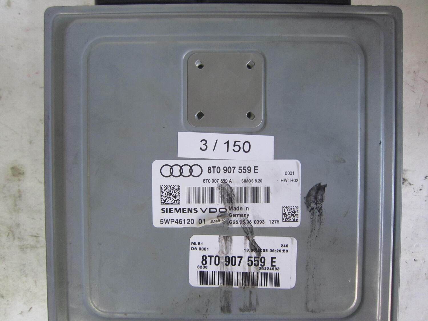 3-150 centralina motore siemens 5wp46120 01 8t0 907 559 e simos 8.20 hw: h02  audi a 5