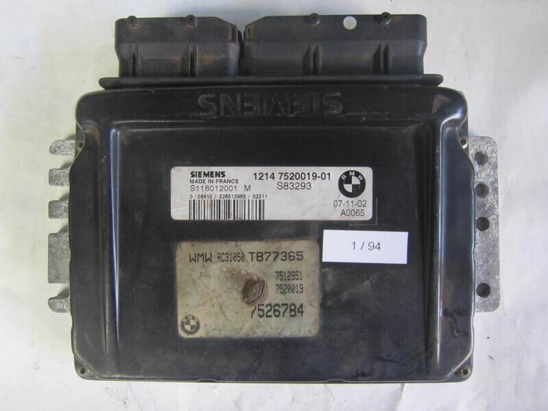 1-94 Centralina Motore Siemens S118012001 M S118012001M 7526784 S83293 1214 7520019-01 MINI Benzina COOPER 1.6