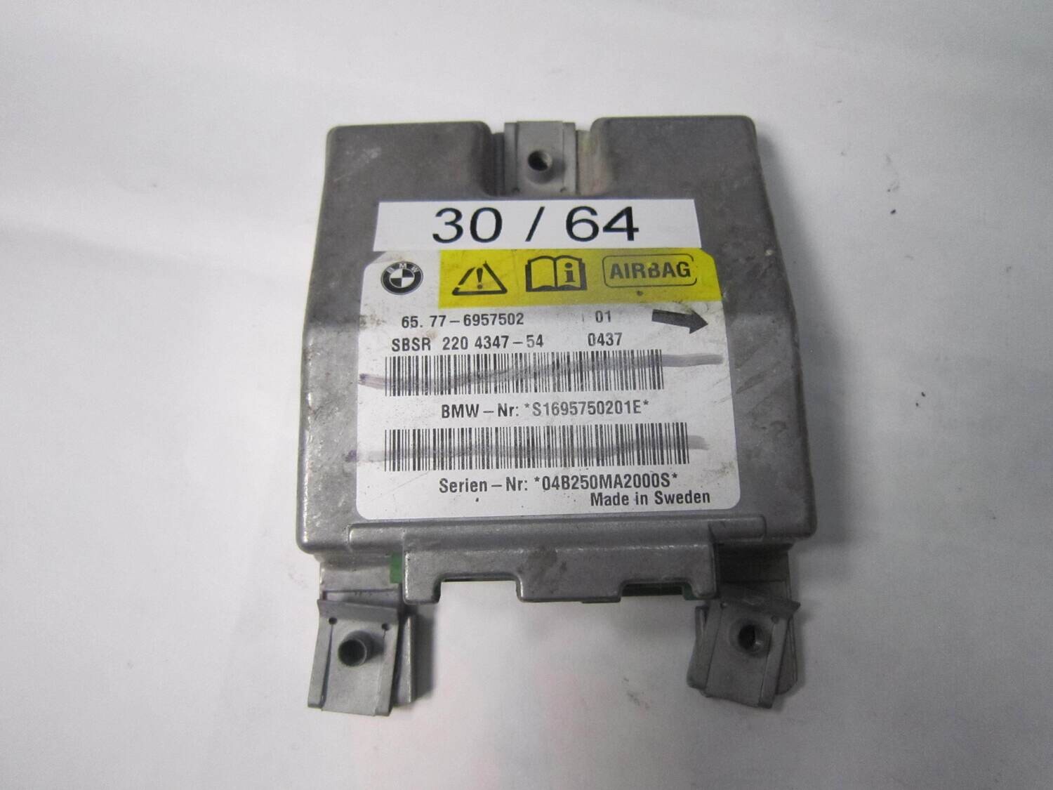 30-64 Centralina Airbag BMW 65.77-6957502 65776957502 SBSR 220 4347-54 SBSR220434754 S1695750201E SERIE 5