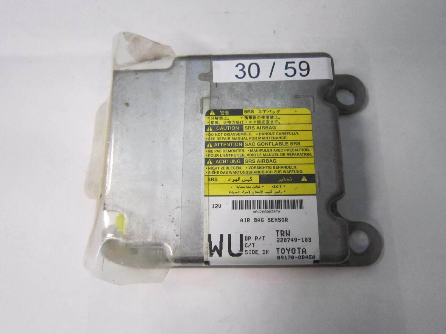 30-59 Centralina Airbag TRW 89170-OD450 89170OD450 220749-103 220749103 TOYOTA Diesel YARIS 1.4