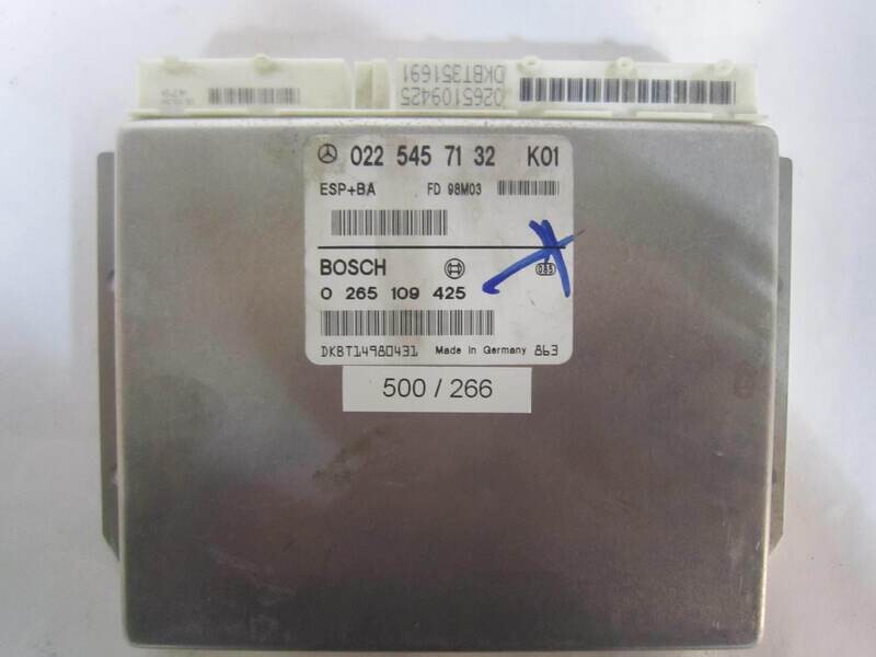 500-266 Centralina ABS ESP HBA Bosch 0 265 109 425 0265109425 022 545 71 32 0225457132 FD 98M03 Mercedes CLASSE  A