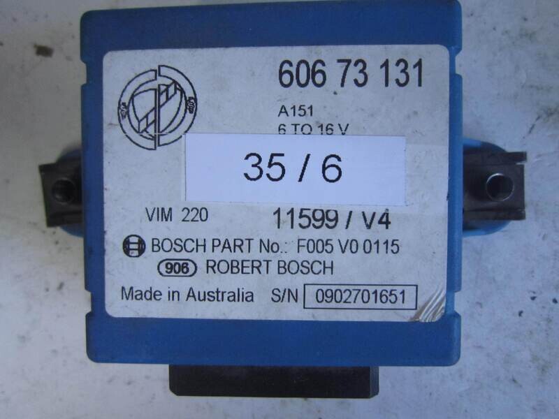 35-6 Centralina Immobilizer Bosch 606 73 131 60673131 F005 V0 0115 F005V00115 11599/V4 ALFA ROMEO / FIAT / LANCIA Diesel 156 1.9