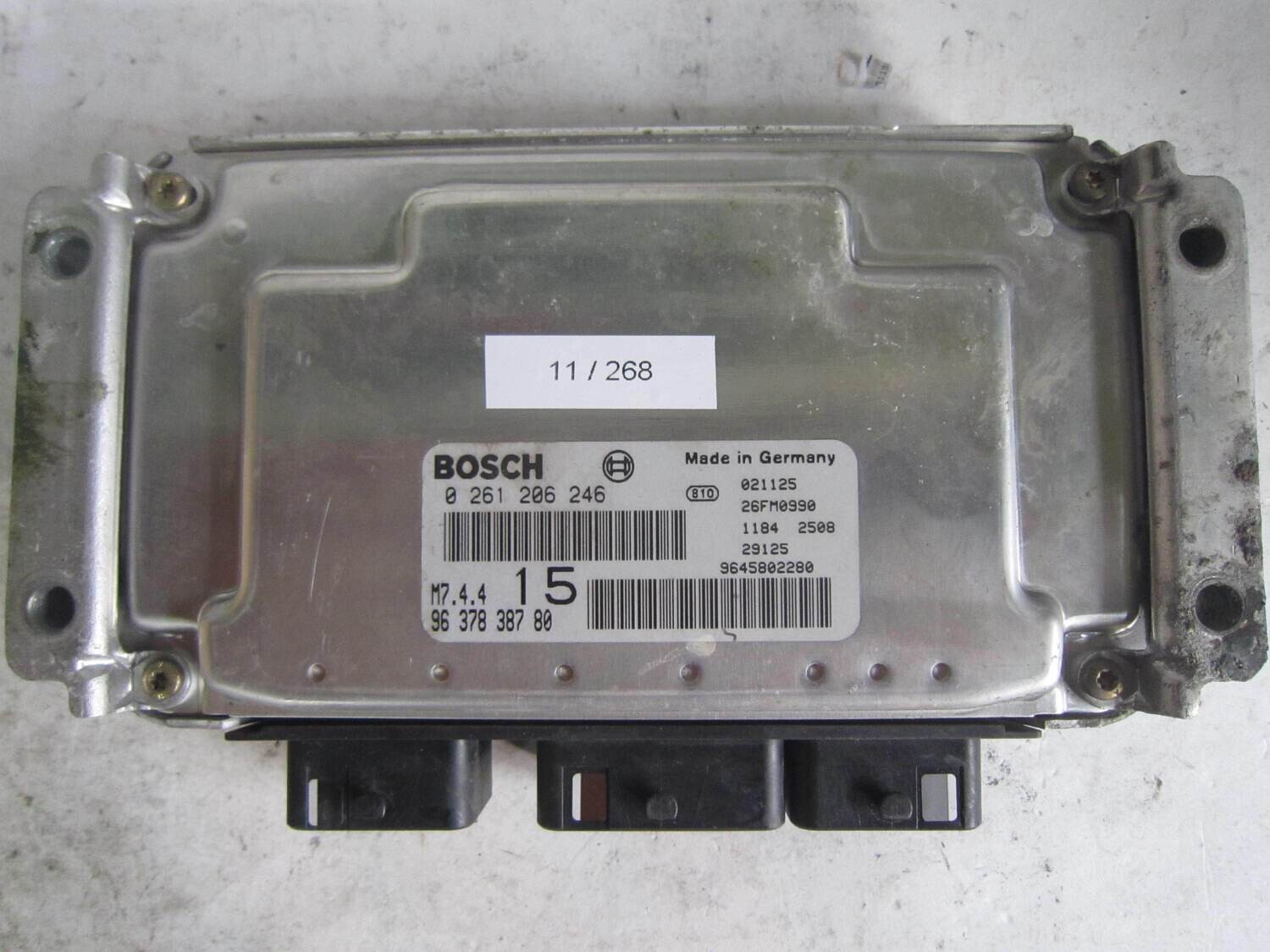 11-268 Centralina Motore Bosch 0 261 206 246 0261206246 96 378 387 80 9637838780 26FM0990 M7.4.4 CITROEN / PEUGEOT Benzina 106 1.1