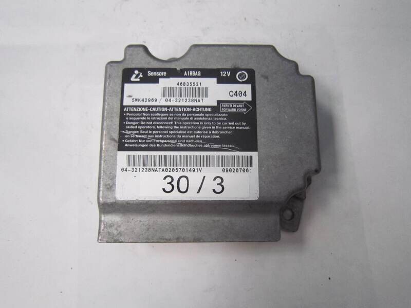 30-3 Centralina Airbag Siemens 5WK42969 C404 04-321238NAT C40404321238NAT 46835521 ALFA ROMEO / FIAT / LANCIA STILO