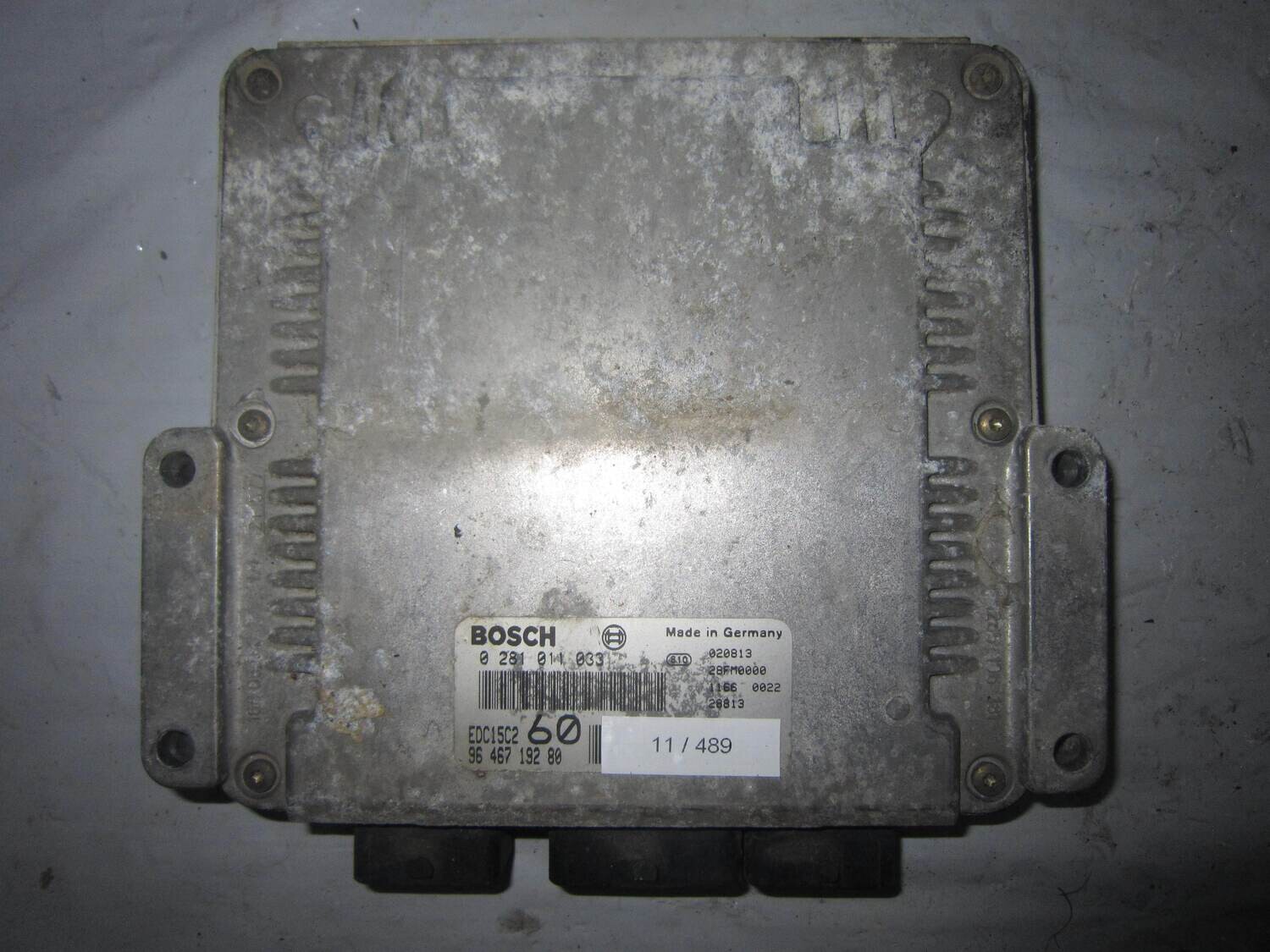11-489 Centralina Motore Bosch 0 281 011 033 0281011033 96 467 192 80 28FM0000 EDC15C2  CITROEN / PEUGEOT DIESEL VARIE