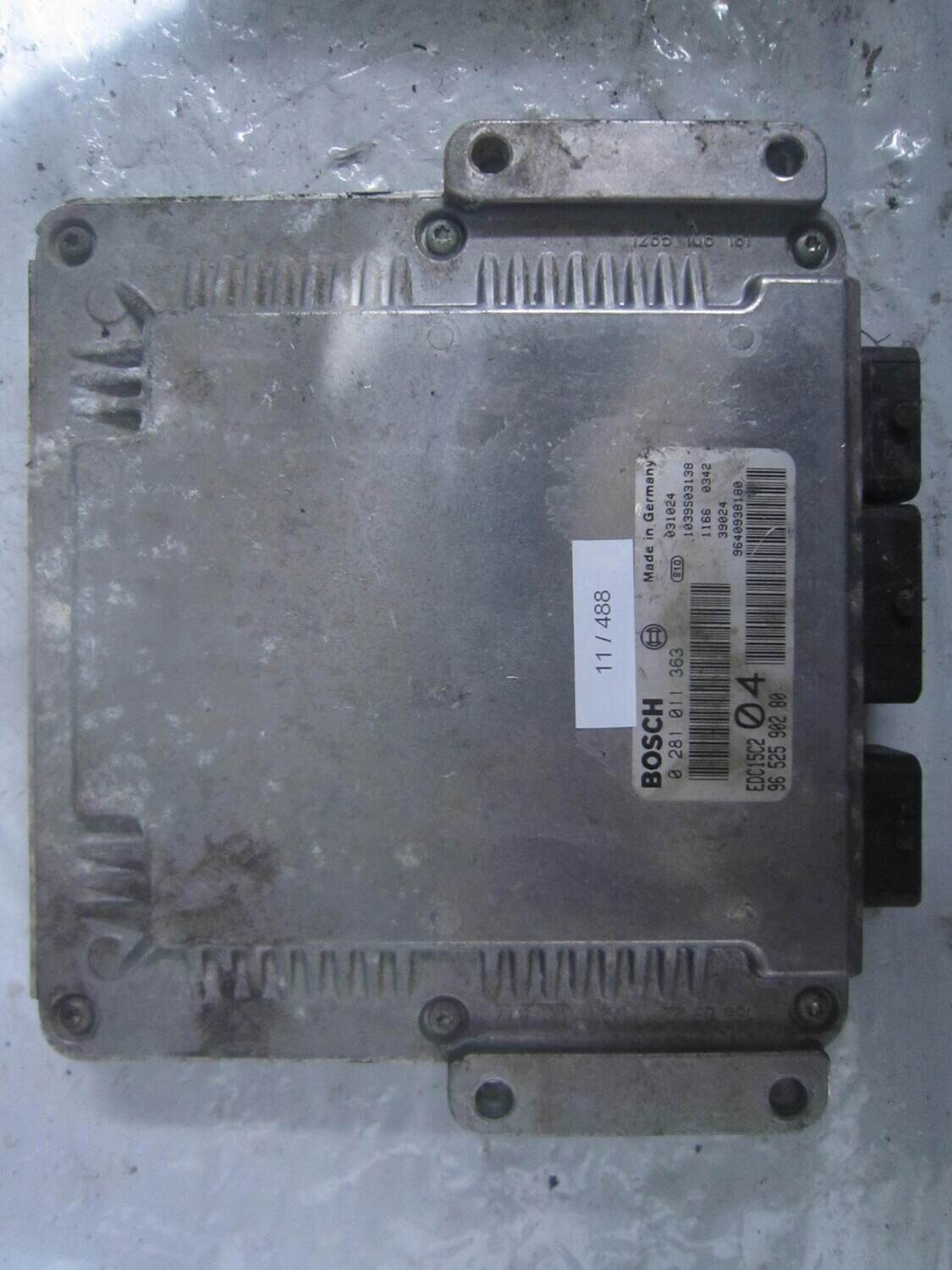 11-488 Centralina Motore Bosch 0 281 011 363 0281011363 96 525 902 80 1039S03138 EDC15C2  CITROEN / PEUGEOT DIESEL C 8