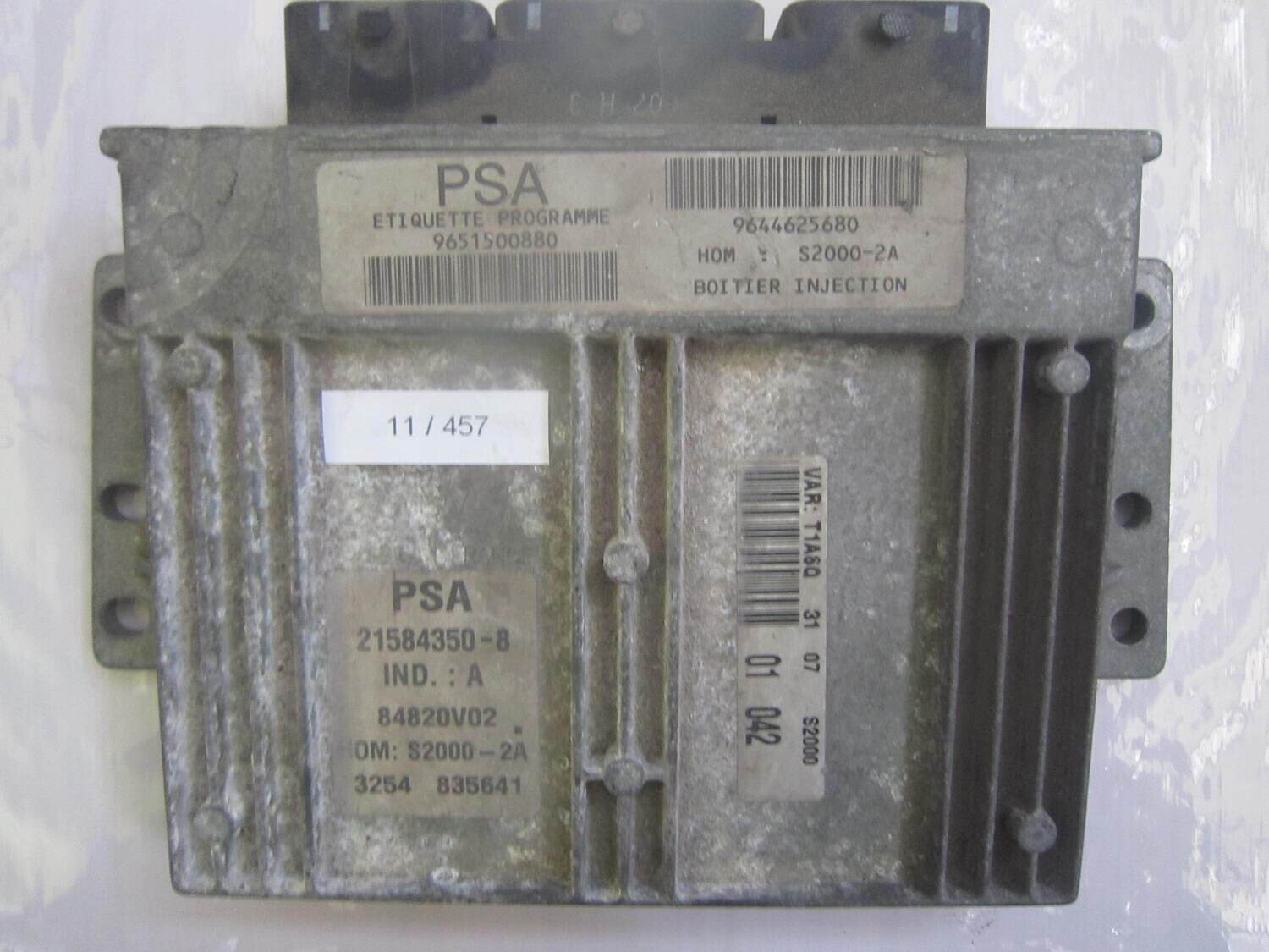 11-457 Centralina Motore Sagem 9651500880 9644625680 HOM S2000-2A 21584350 S2000-2A CITROEN / PEUGEOT Benzina VARIE 1.4