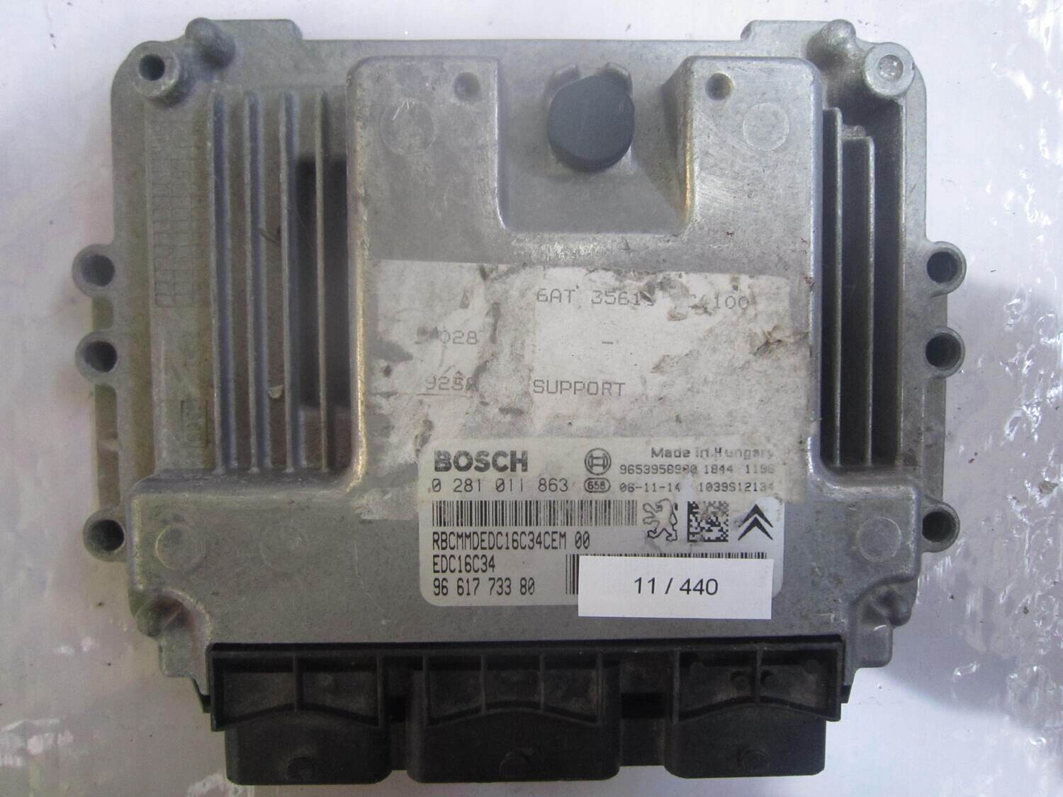11-440 Centralina Motore Bosch 0 281 011 863 0281011863 96 617 733 80 9661773380 1039S12134 EDC16C34 CITROEN / PEUGEOT Diesel VARIE 1.6