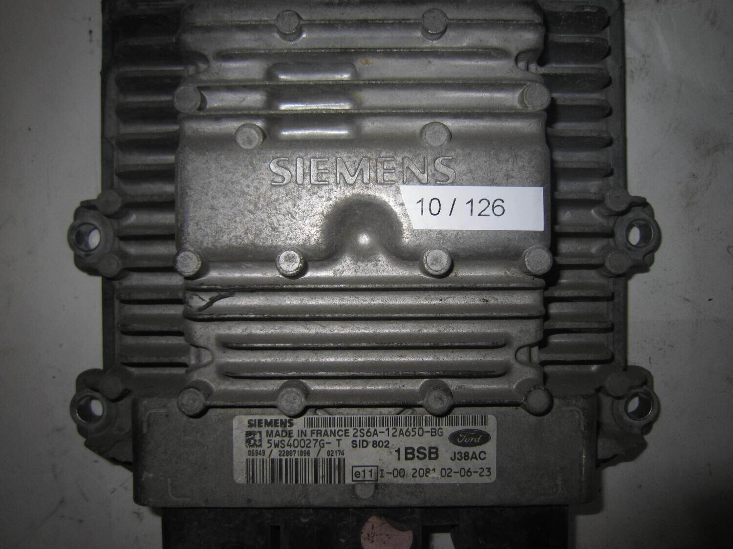 10-126 Centralina Motore Siemens 5WS40027G-T 5WS40027GT 2S6A-12A650-BG 2S6A12A650BG 1BSB J38AC SID 802 FORD VARIE 1.4