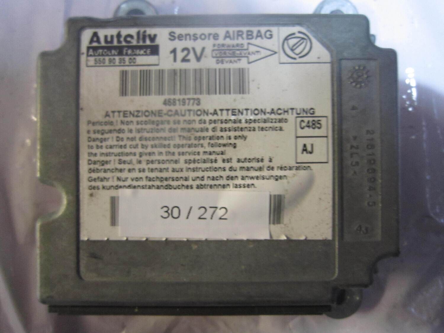 30-272 Centralina Airbag Autoliv 550 90 35 00 550903500 46825499 ALFA ROMEO / FIAT / LANCIA DOBLO'