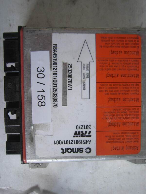 30-158 Centralina Airbag TRW A 451 901 21 01 / Q01 A4519012101Q01 391270 SMART Generica FORTWO 451 1.0