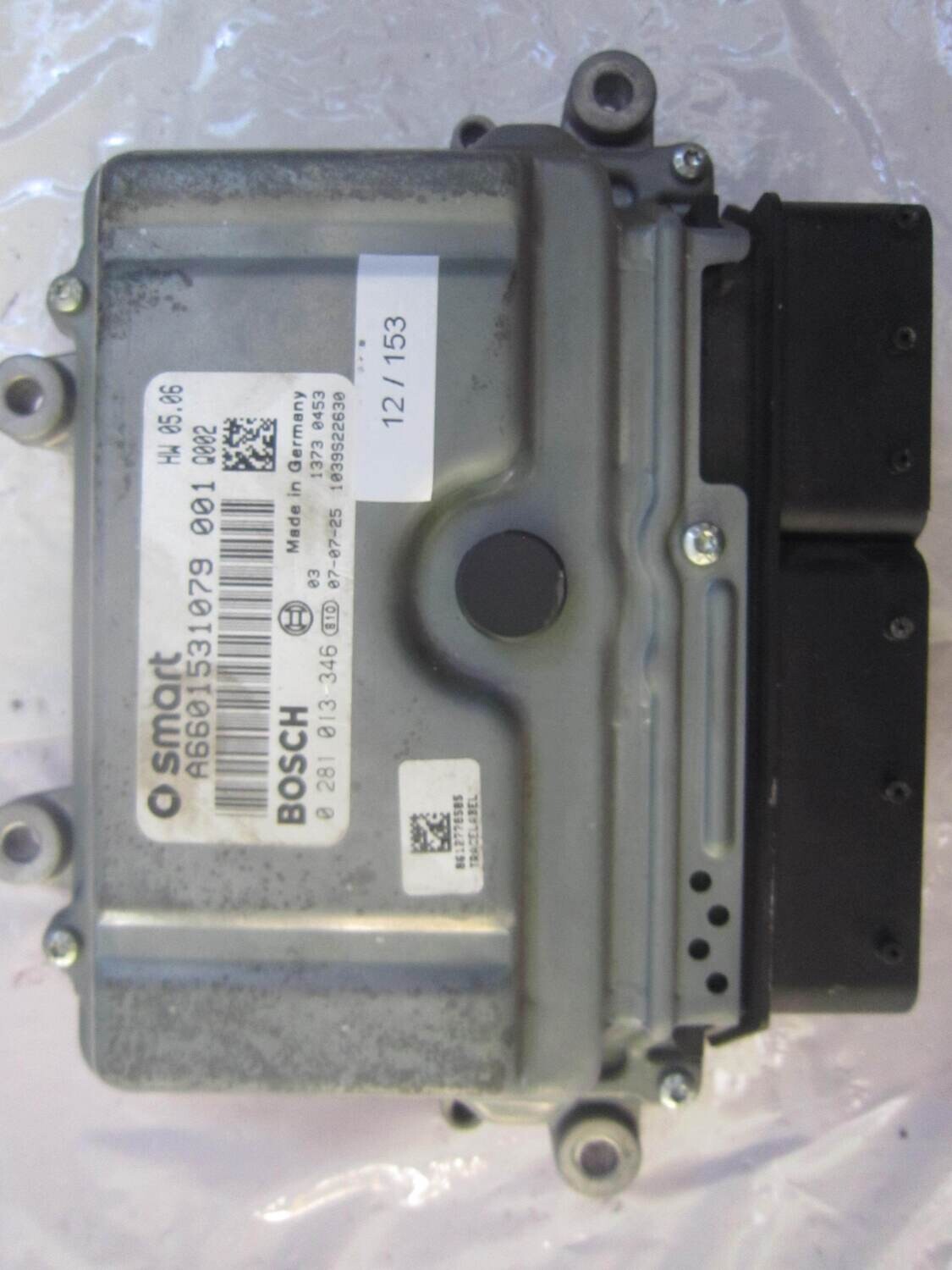 12-153 Centralina Motore Bosch 0 281 013 346 0281013346 A6601531079 1039S22630 SMART Diesel FORTWO 451 1.0