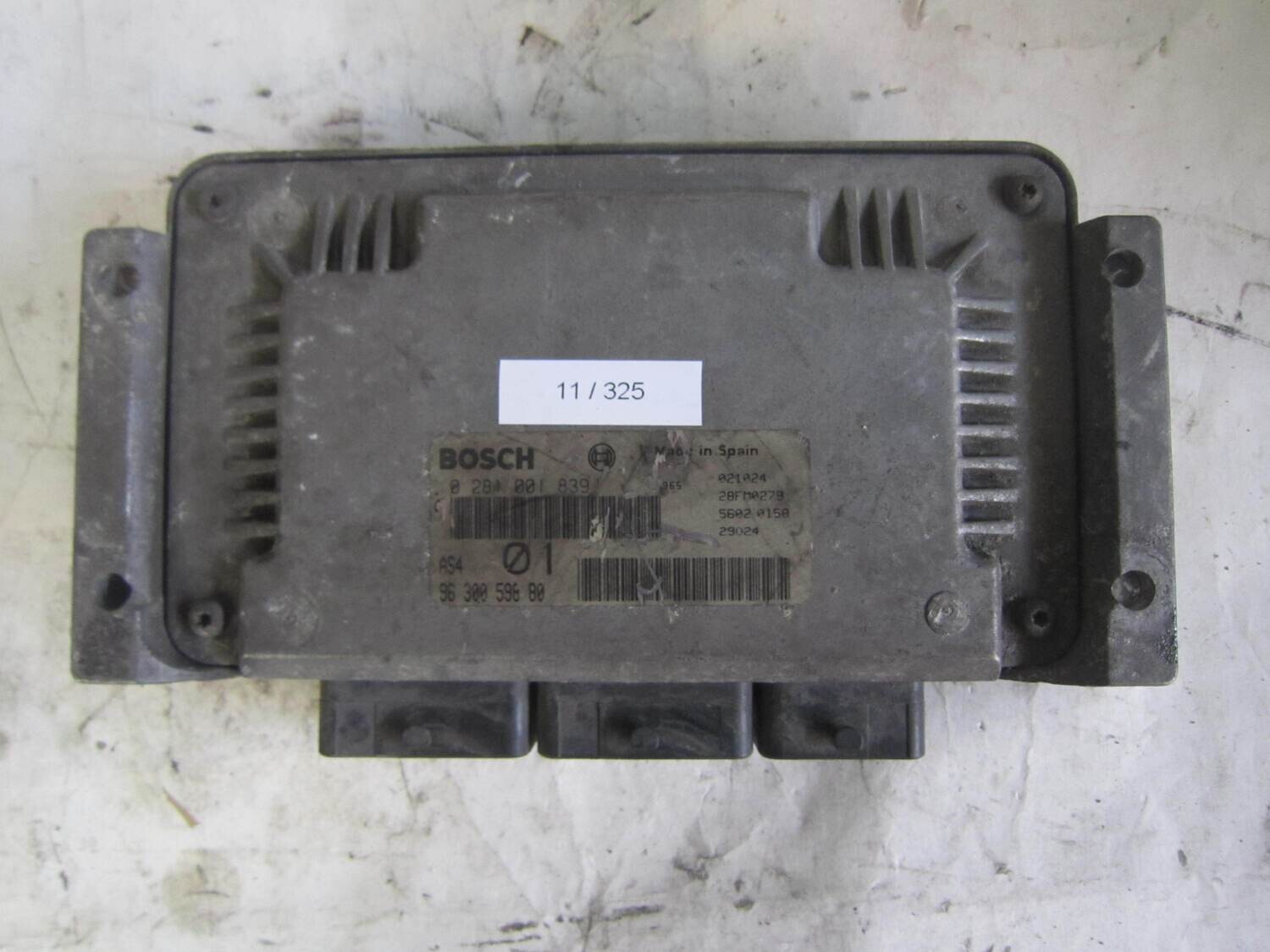 11-325 Centralina Motore Bosch 0 281 001 839 0281001839 96 300 598 80 9630059880 28FM0279 AS4 CITROEN / PEUGEOT Diesel 106 SAXO 1.5