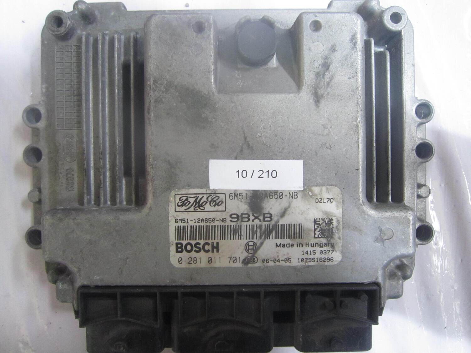 10-210 Centralina Motore Bosch 0 281 011 701 0281011701 4M51-12A650-NB 4M5112A650NB 1039S16296 9BXB FORD Diesel FOCUS 1.6