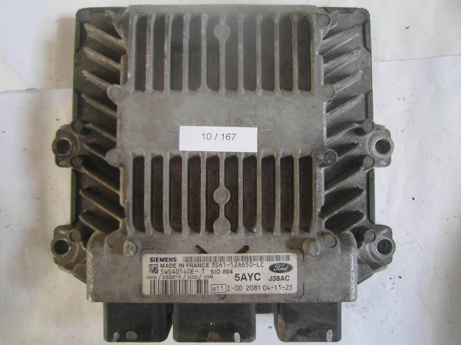 10-167 Centralina Motore Siemens 5WS40140E-T 5WS40140ET 5AYC J38AC SID 804 FORD Diesel FIESTA 1.4